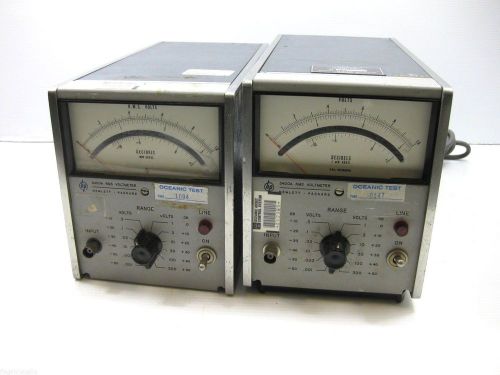 Pair HP Hewlett Packard 3400A RMS 1mV to 300V 12 Ranges Voltmeters Volt meter