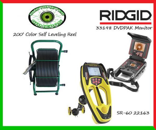 CustomEyes 200&#039; SL Reel &amp; Ridgid 33198 DVDPAK Monitor &amp; Ridgid 22163 SR-60