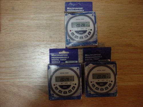 SDC TM-619 24V - 24 HOUR WEEKLY TIMER - LOT OF 3