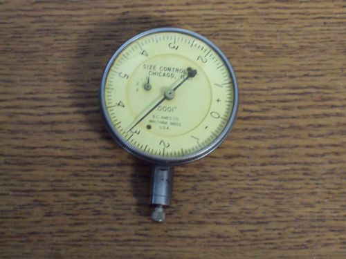 SIZE CONTROL LARGE FACE AMES DIAL INDICATOR .0001&#034; BC AMES CO WALTHAM MASS