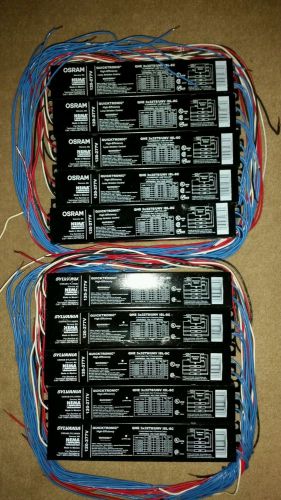 10 sylvania 3 light 4ft 120/277v lopow qhe 3x32t8/unv isl-sc electronic ballasts for sale