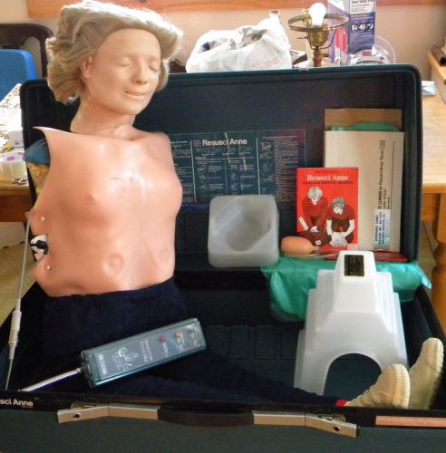 LAERDAL RESUSCI ANNE CPR MANIKIN FULL BODY MANNEQUIN DOLL UNTESTED &amp; MICROPHONE