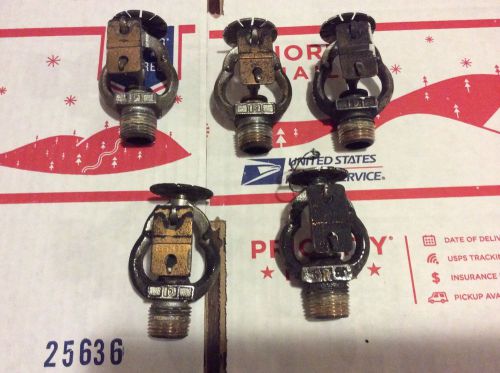 Lot of 5 Vintage Hodgman Fire Sprinkler Heads marked 165 Degree 1961