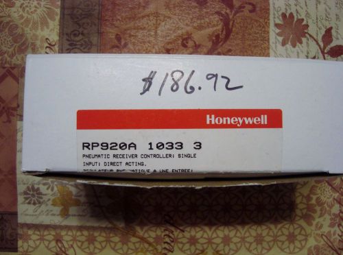 HONEYWELL PNEUMATIC RECEIVER CONTROLLER RP920A 1033 3 , NIB , 40 - 130 deg F.