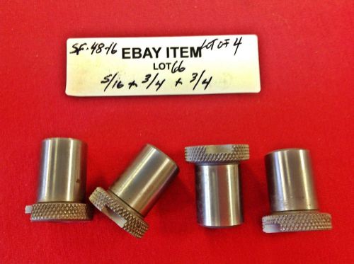 ACME SF-48-16 Slip-Fixed Renewable Drill Bushings 5/16 x 3/4 x 1&#034;  Lot of 4