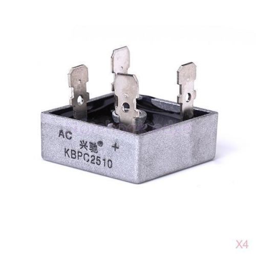 4x KBPC-2510 KBPC2510 Bridge Rectifier 25A 1000V SHF 28x28x21mm