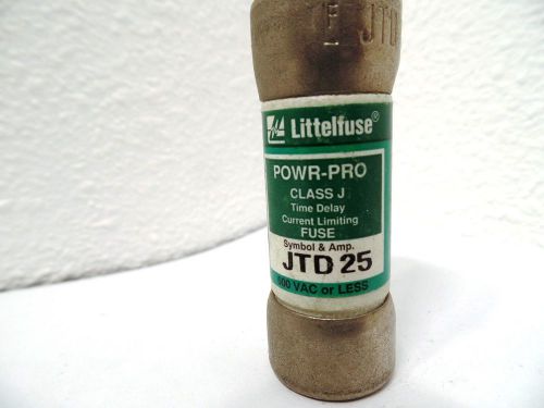 Jtd25 class j current limiting time delay fuse, 600vac, 25a for sale