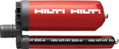 (1) Hilti HY 200A Injectable Mortar 500ml 16.9oz 2022792 Concrete Brick Block