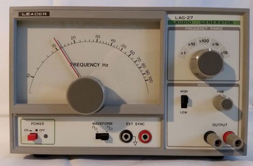 Leader Electronics LAG-27 Audio Function Generator - 10Hz-1Mhz - Ser.No 7050039