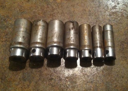 Vintage herbrand sockets 12pt 1/2 drive deep well. sae for sale