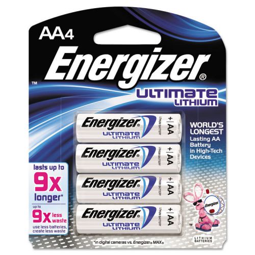 E? lithium batteries, aa, 4 batteries/pack for sale