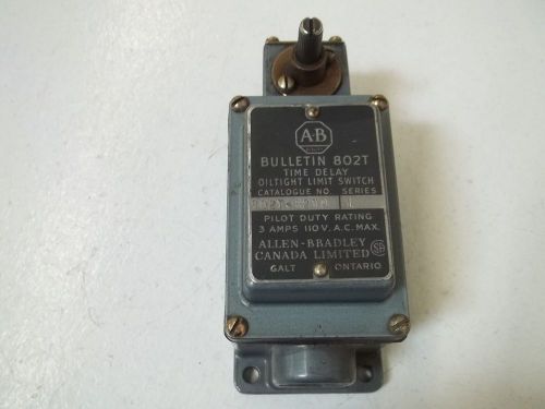 ALLEN BRADLEY  802T-R2TD SER.1 LIMIT SWITCH *USED*