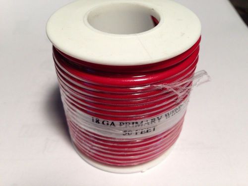 18 GA 50 Foot Spool Copper Strand Primary Wire in RED