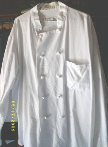 Chef Coat White Mission Size Sm Long Sleeve 100% Polyester Knots Style Buttons