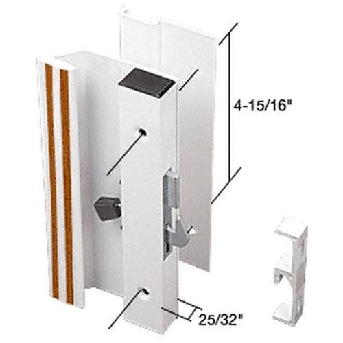 Crl white low profile hook-style surface mount handle 4-15/16&#034; screw holes for sale