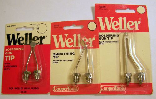 3 pkg New WELLER Soldering Iron Gun D550 Smoothing Tips Lot 6130/6140/7250N