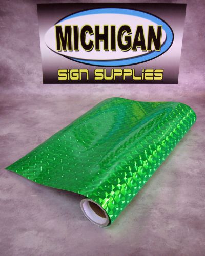 24&#034; x 10 YARDS  Metallized Race Car Vinyl: Multi-Lens  Green