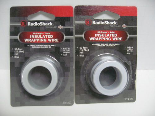 2 Radioshack 50-Ft. solid Insulated Wrapping Wire (30 gauge) 278-503 mg