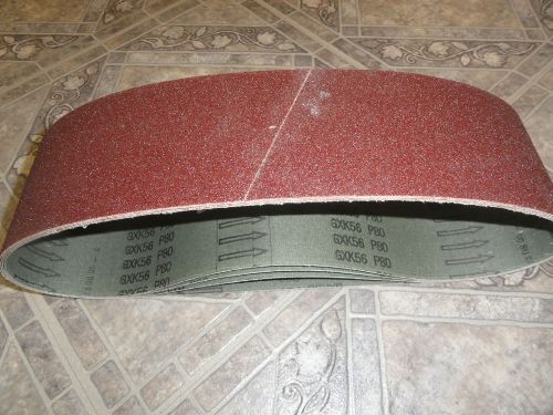 4&#034; X 36&#034; 80 Grit Sanding Belts, Quantity 4