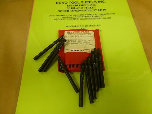 SCREW MACHINE DRILL LEFT HAND 7/32 DIAM HIGH SPEED TITEX GERMANY NEW 13PCS$17.30