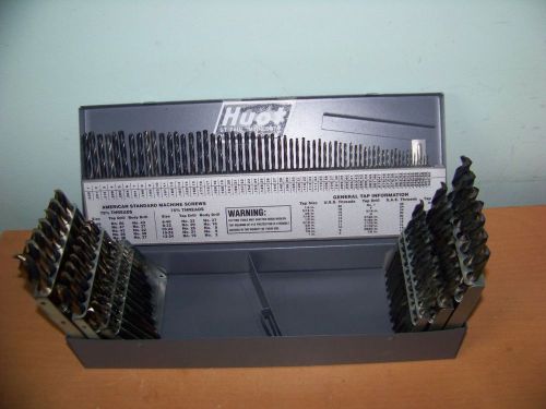 115 PIECE USA MADE DRILL BIT SET W/ HUOT METAL CASE