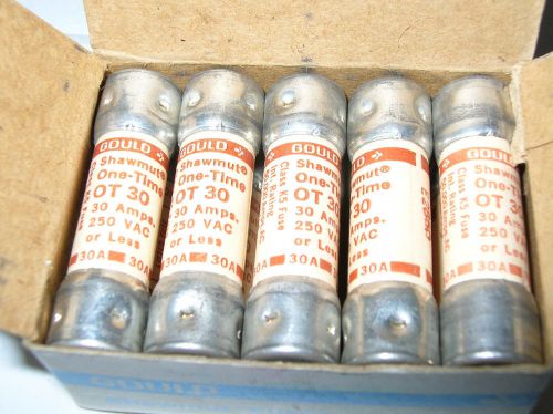 10 Gould Shawmut OT30 Fuse 30Amp 250VAC One Time  1