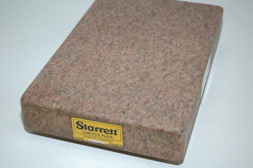 STARRETT 8&#034; X 12&#034; X 2&#034; PINK GRANITE SURFACE PLATE - USED