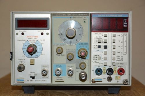 Tektronix TM503 w/ DC504 counter, FG503 3Mhz Func. Gen. &amp; DM502A AutoRanging DMM