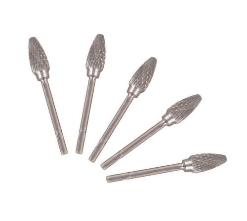 5pc tungsten carbide burs for dental jewelry carving polishing motor f06 2.35mm for sale