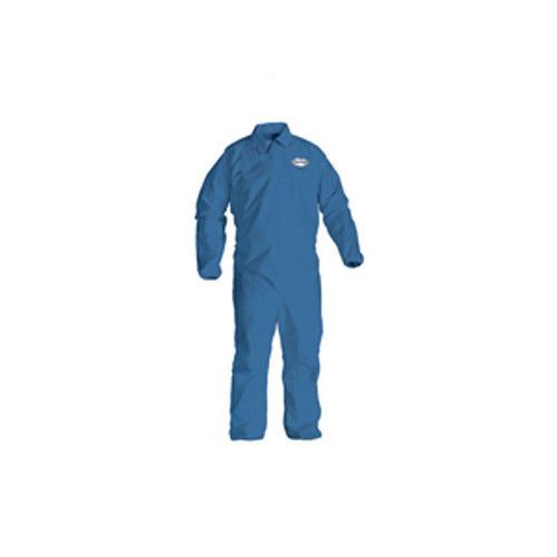 Kleenguard a60 extra large elastic-cuff and back coveralls in blue for sale