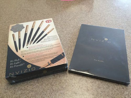 NVIZIO 7 pc Pen Collection Plus one refill pack NIB still in wrapper!!!!!!