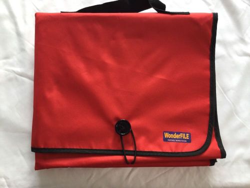 Wonder File Red Portable Workstation Organize