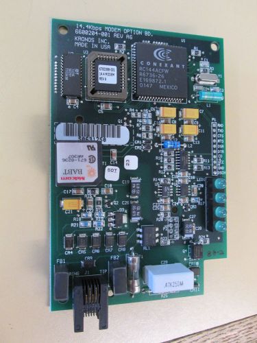 FREE SHIPPING! Kronos 14.4 Kbps Modem Option Card 6600204-001 REV A6