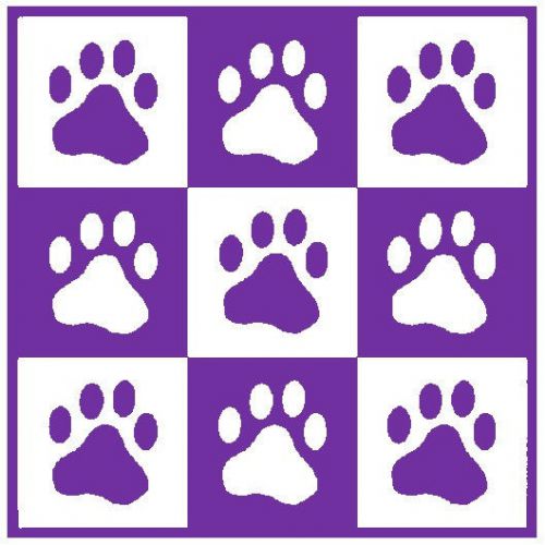 30 Custom Purple Paw Print Art Personalized Address Labels