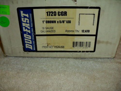 Duo-Fast 1720CGR Box (12,470) 16 Gauge 5/8&#034; Leg x 1&#034; Crown Staples Duo-Fast