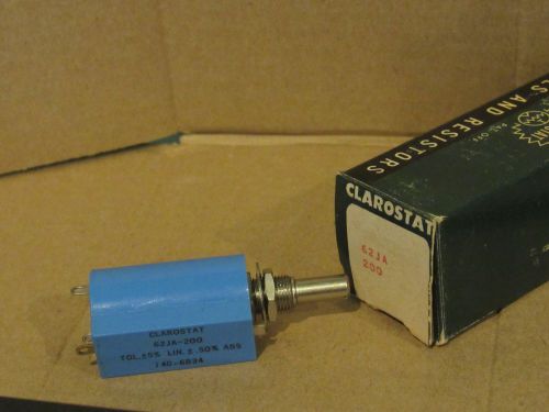 Clarostat 62JA-200 62JA200 POTENTIOMETER 200OHM 2WATT 5% 10TURN