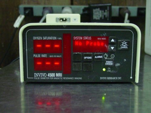 INVIVO OMEGA 4500 MRI spo2 MONITOR with power supply