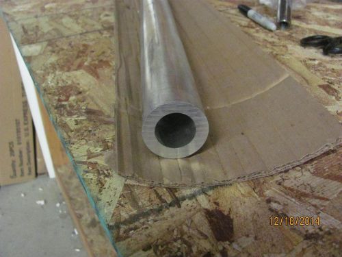 6061 t6511 aluminum round tube 2&#034; od x 1.25&#034; id x 12&#034; approx-long x 3/8&#034; wall for sale