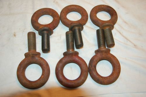 Six 1&#034; Threads Eyebolts