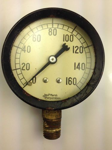 Vintage JAS. P. MARSH PRESSURE GAUGE - 160 Medium