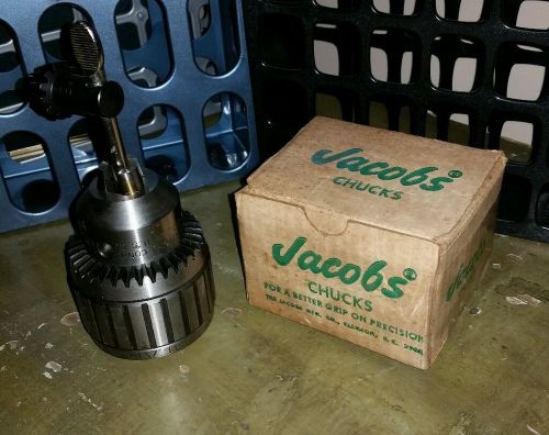 NEW Heavy Duty Ball Bearing 18N JACOBS Drill Chuck &amp; K4 KEY 4JT Taper 3/4&#034; CAP