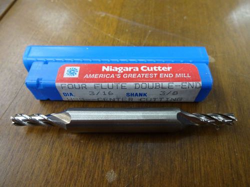 Niagara cutter 3/16&#034; / 3/8&#034; double end 4 flute center cutting hss end mill bit for sale