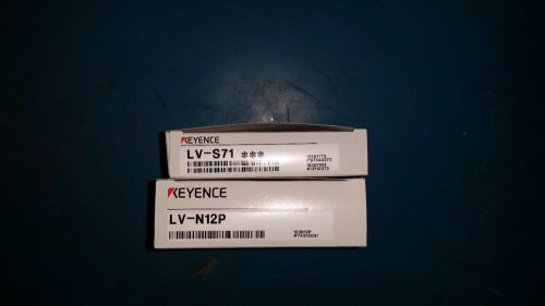 NEW IN BOX KEYENCE LASER SENSOR LV-S71 and Fiber Sensor Amplifier Unit LV-N12P