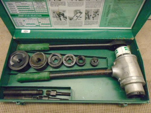 Greenlee 1906SB Ratchet Knockout Punch Set Tag #94419