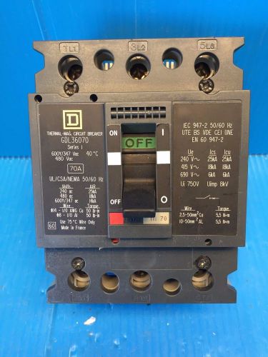 Square D GDL36060 60A 600V 3P Circuit Breaker