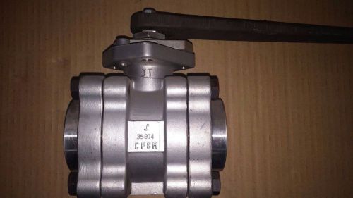 Jamesbury 2&#034; 4000 Series Threaded Full Port Ball Valve CF8M Xtreme Seats