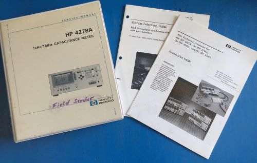 HEWLETT PACKARD MODEL HP4278A 1KHz/1MHz CAPACITANCE METER SERVICE MANUAL