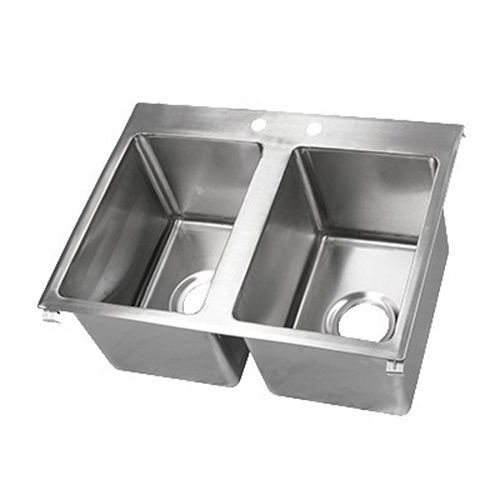 John Boos PB-DISINK141612-2 Drop-In Sink - 14&#034; two compartment 14&#034;W x 16&#034; x...