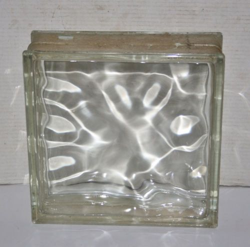 VINTAGE ARCHITECTURAL WAVY GLASS WINDOW BLOCK 12 x 12 x 4 INCH CRAFTS DECOR MORE