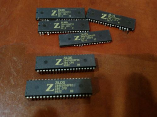 Lot of 6 - zilog z80 cpu dip-40